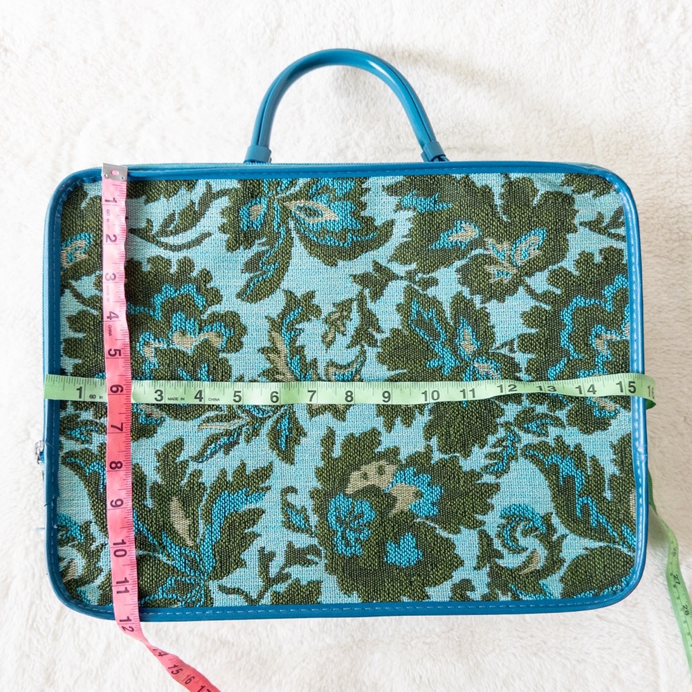 Floral Blue and Green Women's Bag - Picture 8 of 9